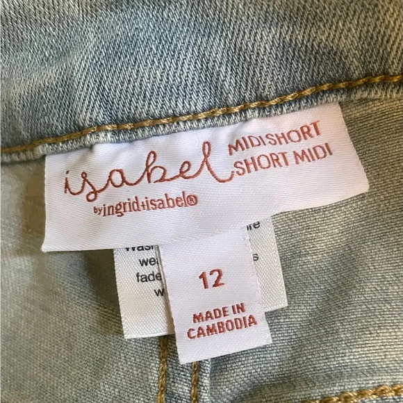 Isabel Light Blue Denim Shorts - Picture 3 of 3